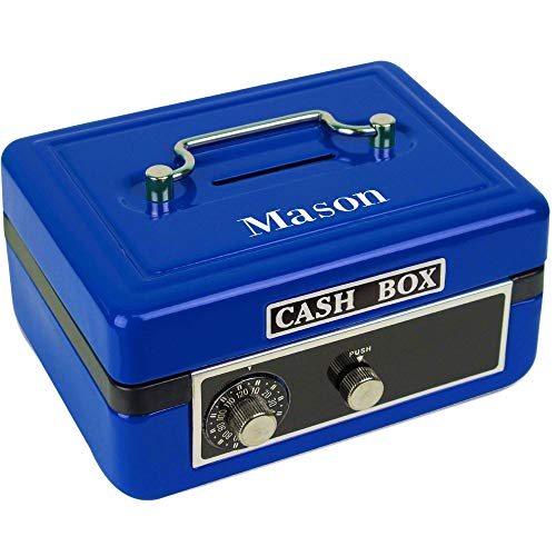 Personalized Boys with Name only Childrens Blue Cash Box