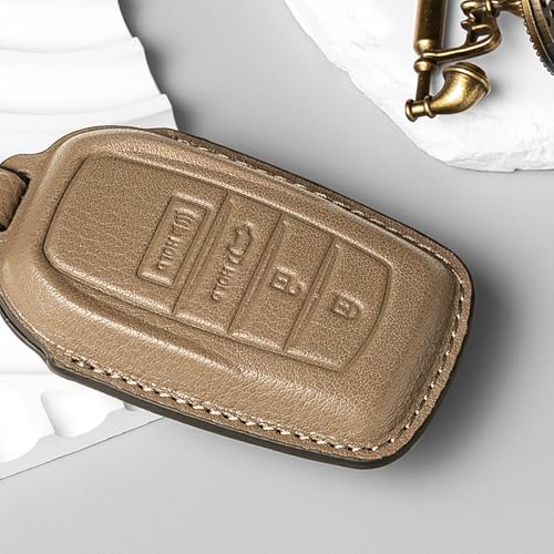 Image of for Toyota Key Fob Cover Leather car Key case fits 2027 2026 2025 2024 Grand Highlander Camry Crown Signia Highlander Venza Land Cruiser Accessories