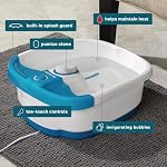 Homedics Bubble Mate Foot Spa, Toe Touch Controlled Foot Bath with Invigorating Bubbles and Splash Proof, Raised Massage Nodes and Removable Pumice Stone - Image 4