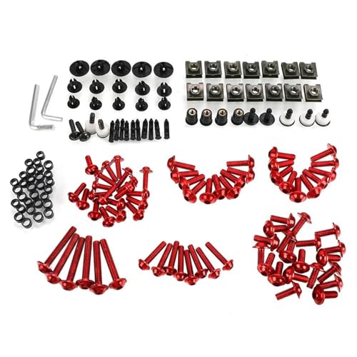Boulons carénage carrosserie moto Suzuki GSXR 1000 750 600 K4 K5 rouge