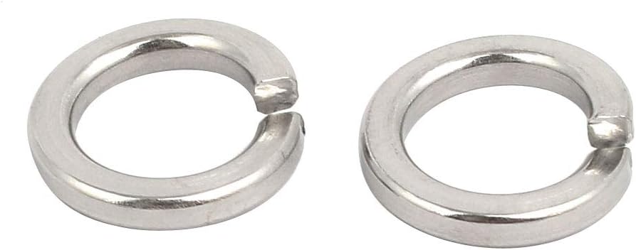 M8 304 Quality Parts Stainless Steel Split Lock Washer Silver Tone 20pcs Model:53as362qo48