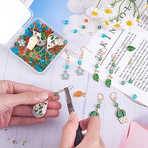 WEWAYSMILE Tropical Leaf Earring Making Kit - 12 works DIY Beads for Necklace Jewelry Craft (Mixed Color) - Image 3