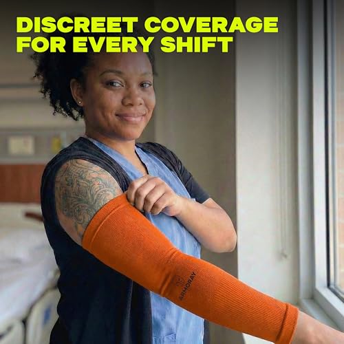 Image of ARMORAY Arm Sleeves for Men or Women - Compression Warmers to Cover Tattoo - for Basketball Golf Running Football Cycling or Sun Protection