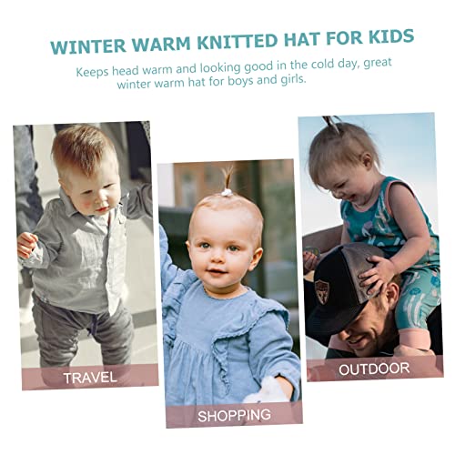 BESPORTBLE Classic Pink White Striped Knit Winter Pom Pom Hat for Fleece Lined Warm Beanie for Christmas S Unisex Design for Boys3