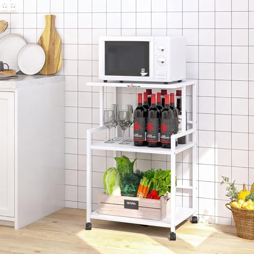 Image of WINSTAR Printer Stand, Solid & Sturdy, Modern Contemporary Look, Space Saving, Made in India (White, 3 Tier)