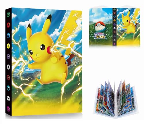 Classeur Carte Pokemon, Album Porte Carte à Collectionner 4 Poche, Livre Rangement Carte Carnet, 30 Pages Capacité de 240