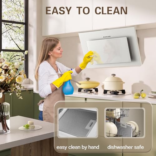 Okap kuchenny 60 cm, TopStrong okap 60 cm z funkcją obiegu powietrza/wyciągu z mocą ssącą 350 m³/h, Cicha podwieszana okapka 60 cm z diodami LED, w zestawie filtr węglowy aktywny, skośny okap ścienny