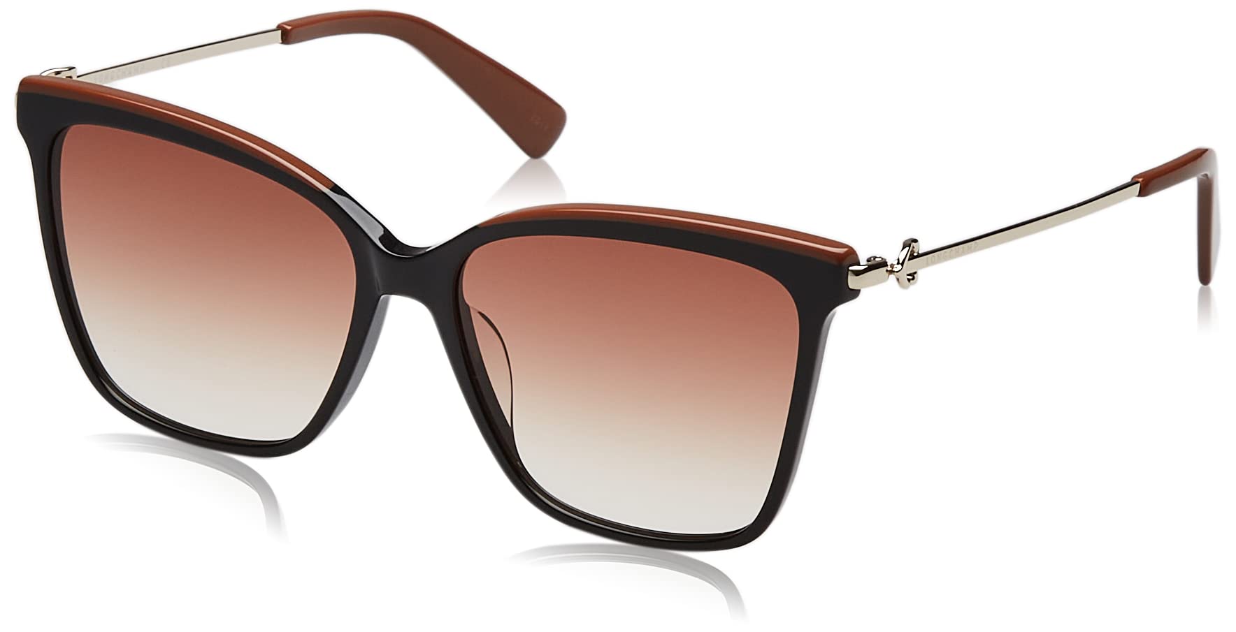 Longchamp Black and Brown Sunglasses Amazon.com: Longchamp Sunglasses LO 733 S 001 Black  main image 2