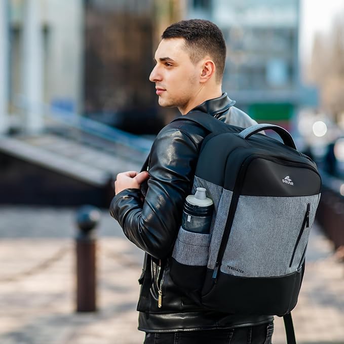 Image of Seute Verdiater 4.0 Laptop Backpack | Shockproof 15.6 Inch Bag | USB Charging | 30L Travel Office College Backpack | Shoe Pocket | Anti Theft | Water Resistant Durable Bag for Men Women