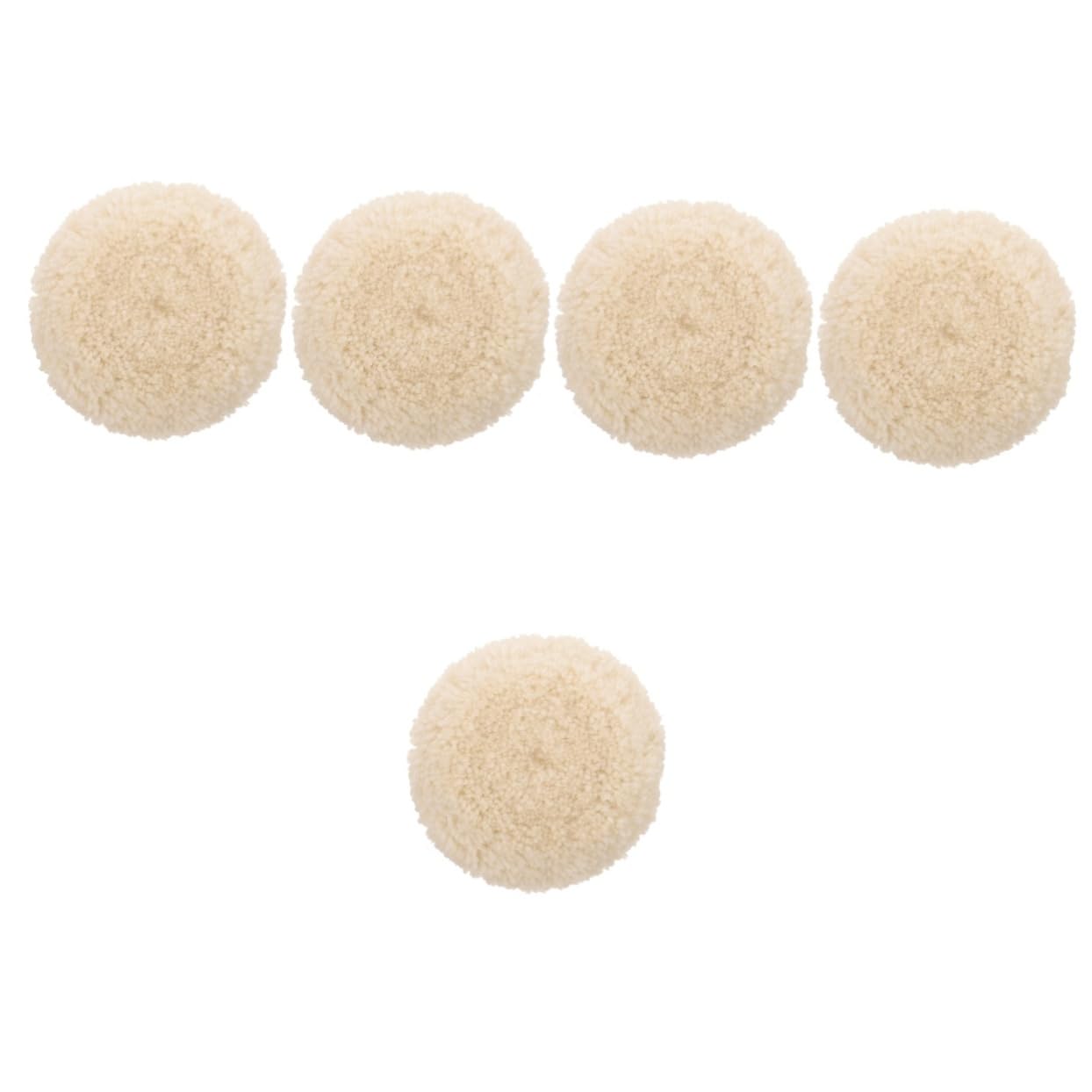 GLEAVI 5pezzi Disco Di Lucidatura Lana Per Macchine Rotative Da Tampone Polisher Per Pulizia e Lucidatura Di Auto Mobili e Piccole Parti