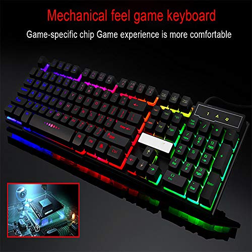 Weite Teclado mecânico para jogos com retroiluminação de LED tricolor com cabo USB destacável – Vers