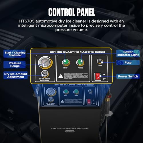 110V Dry Ice Blasting Machine,HTS705 Industrial Dry Ice Blasting Cleaning Machine,Dry Ice Blast Cleaners for Removing All Kinds of Intractable Dirt Quickly.