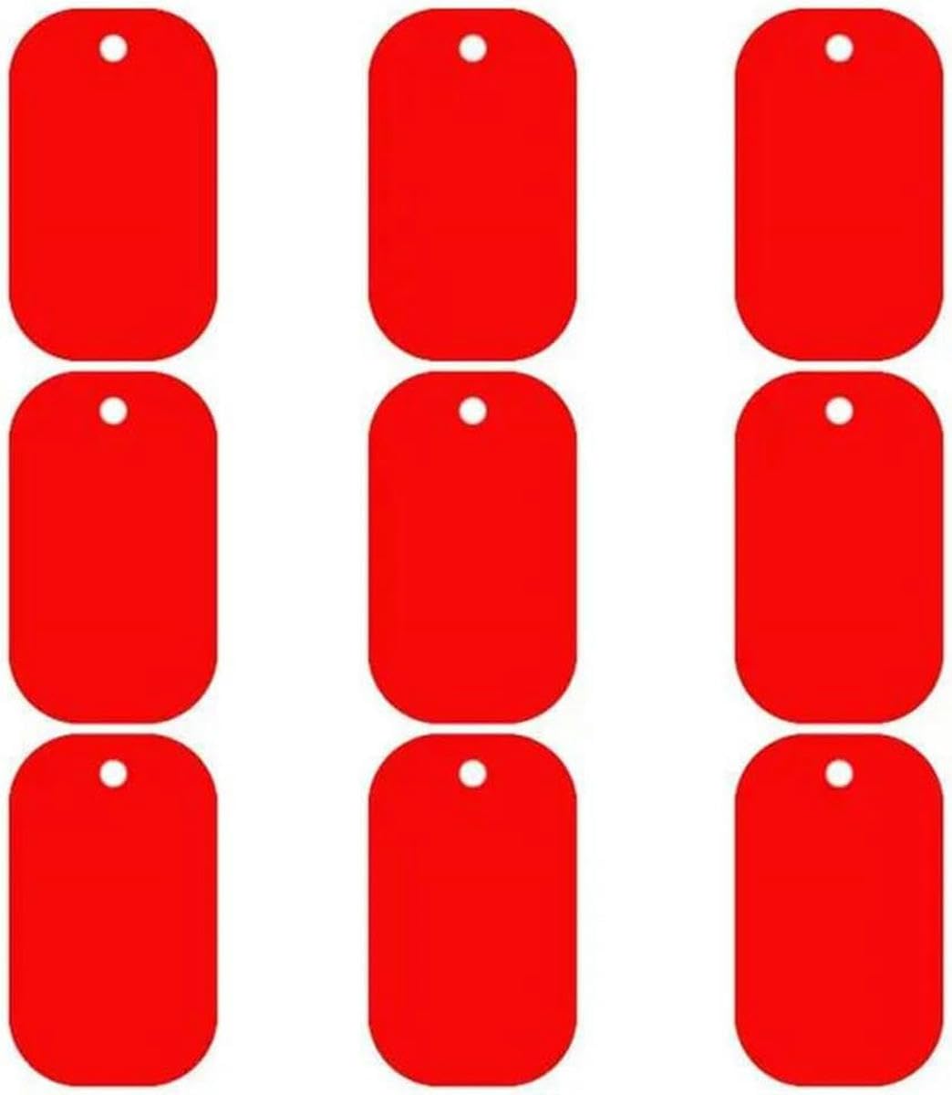 Lot de 100 médailles d'identification vierges en aluminium pour chien avec plaque signalétique en caoutchouc pour animal de compagnie, gravées sur mesure, pour chat et chien, anti-perte, pendentif, a