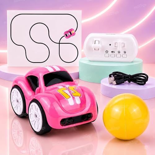 Image of Zest 4 Toyz Remote Control Car for Kids | 4x4 Drift RC Car | 2.4GHz Remote Control | Rechargeable RC Car | Sensor & Manual Control | Sound & Music | Type-C Charging | Follow Escape Dodge Mode - Pink