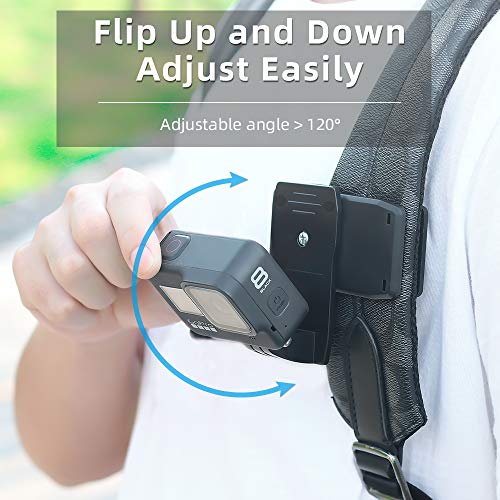 Image of 360 Degrees Rotatable Backpack Strap Clip Holder Mount for Gopro Hero 6 /5 Black 5 /4 Session 4 3+ 3 Sony Sports DV Camera and More