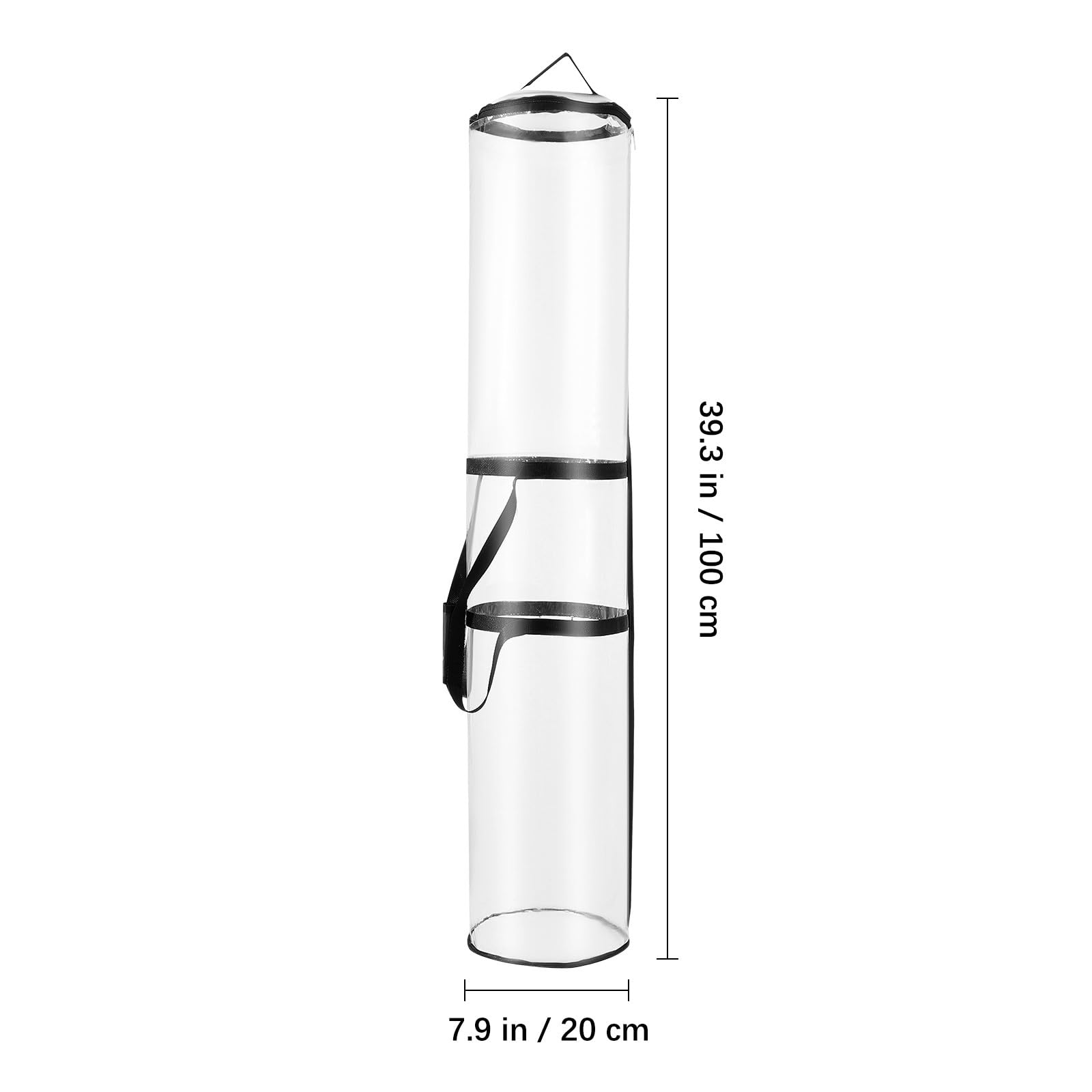 EPIGEIST 2 Stück Transparente Aufbewahrungstasche für Geschenkpapierrollen Wasserfester Geschenkpapier Organizer mit Reißverschluss Schwarzer Pvc Beutel für Verpackungsmaterialien