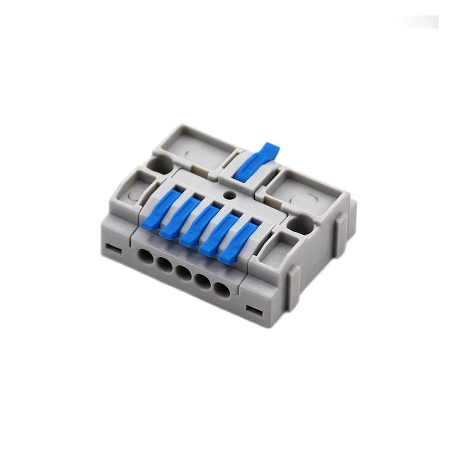 Universal Compact Wiring Splicing Conector 10PCS Wire Connector Strip Lighting Electric Splice Quick Conductor Splitter Push-in Cable Splicing Terminal Blocks Junction Box(6412AB)