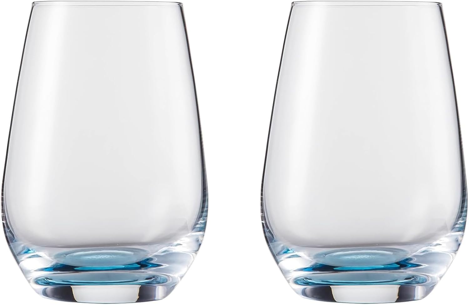 ZWIESEL GLAS Tumbler Vigna Touch Water Glass for Water, Mineral Water, Soft Drinks, Light Color, Blue, Set of 2, Machine Made m118760