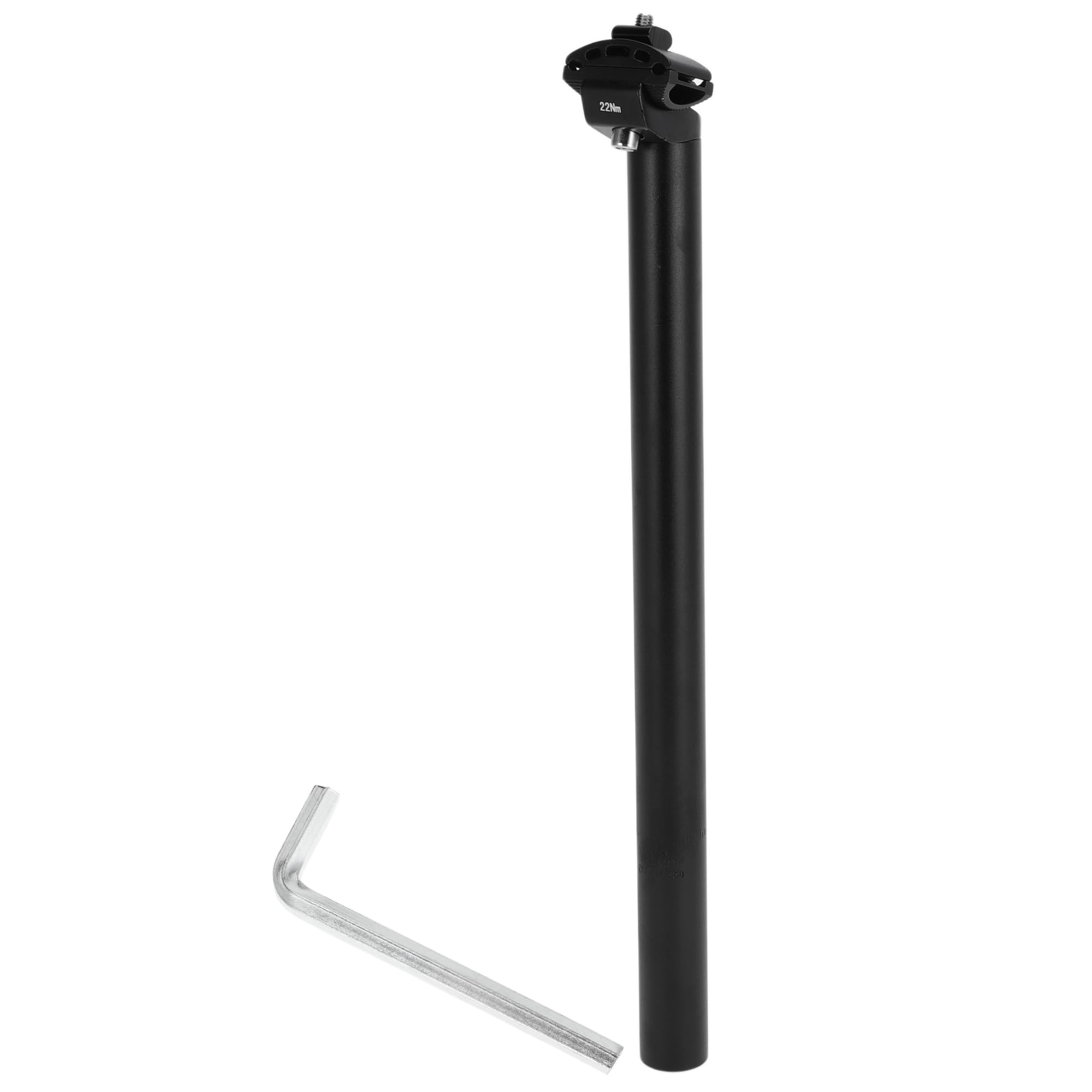 INFINAUTO Fahrradsattelstütze, 31,6 x 450 mm, Sattelstütze, Sattelrohr, Aluminiumlegierung, schwarz, extra lang, verstellbarer Winkel mit
