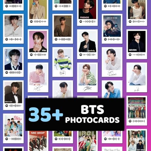 Image of Funk You Store BTS Photocards | BTS Songs Mini Poster Kit (Set of 35+) | Korean band Dynamite, Butter Songs Compact Size (8 x 6 cm) Posters for Phone Accessories, room decoration | Kpop Posters