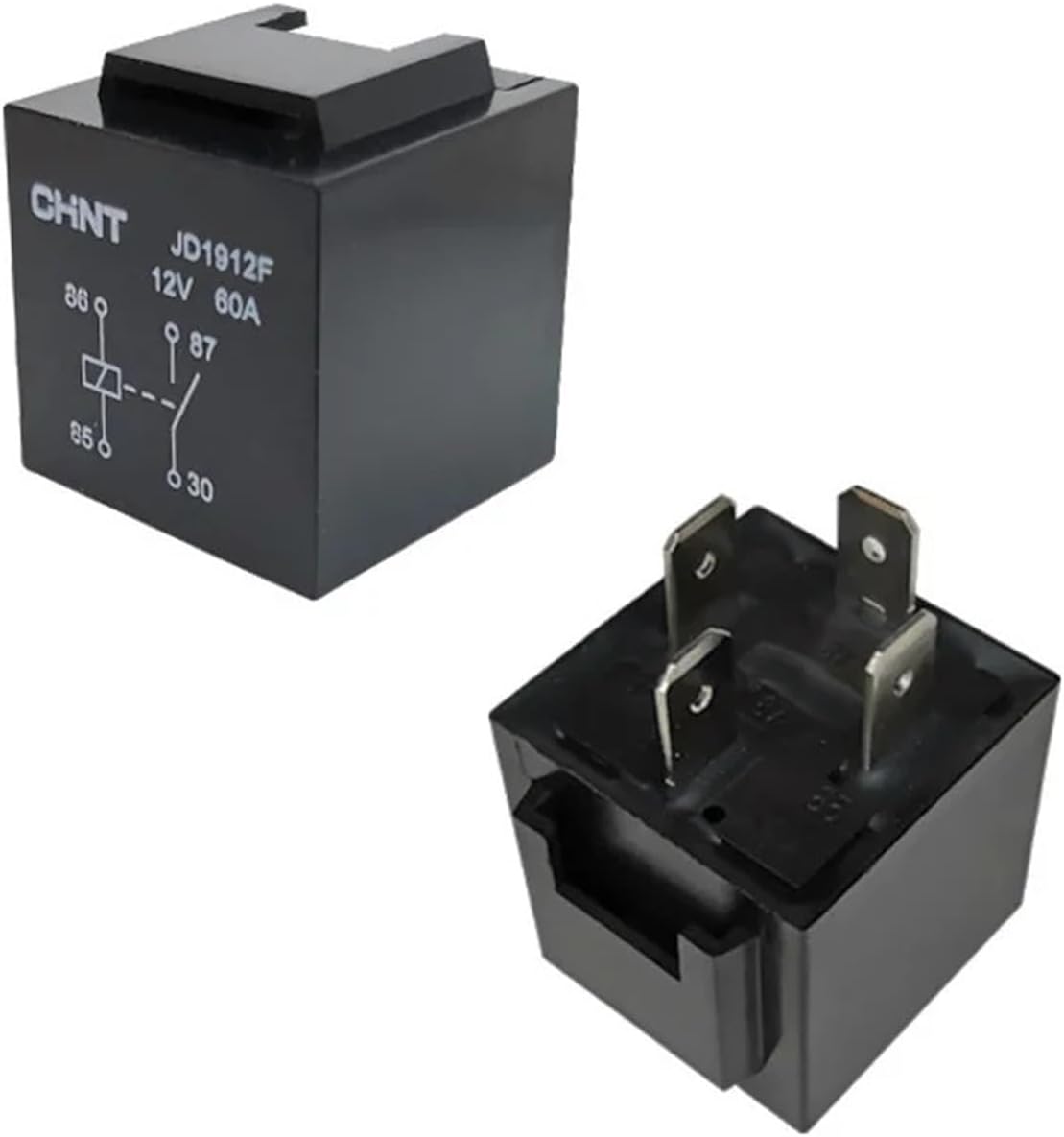 2PCS JD1912F JD2912F Base 12V 24V Automobile Relay High Power 12VDC DC12V 24VDC DC24V 60A 4PIN (Size : JD2912F-24VDC)