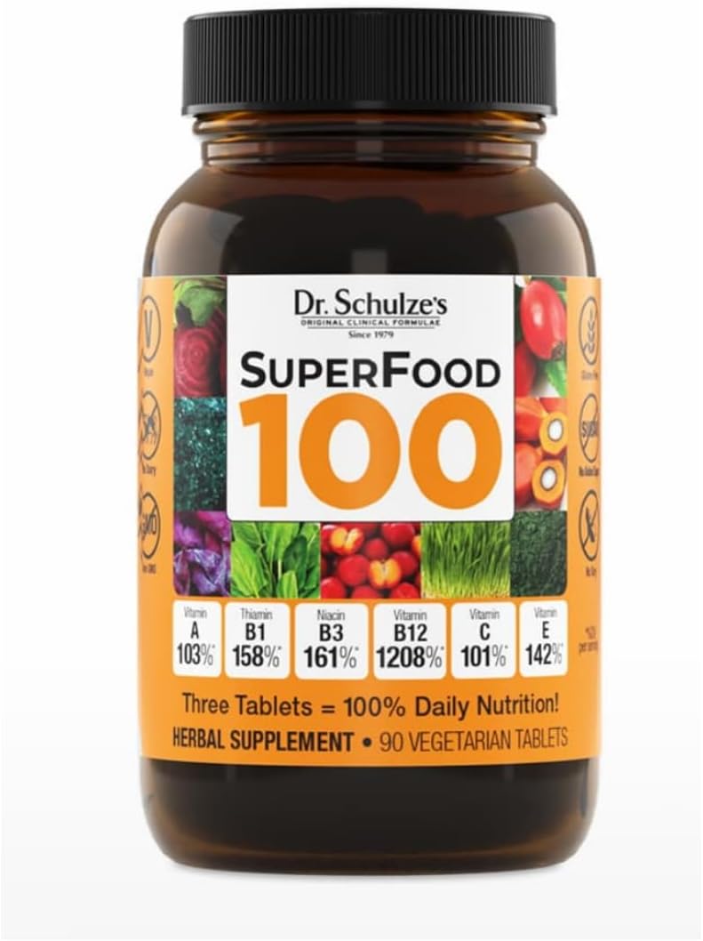 SuperFood 100 - Everyday Superfood Supplement to Support Overall Wellness - Mutivitamin Support for Cellular Nutrition & Energy (90 Count (Pack of 1), Natural)