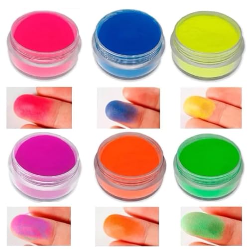 Kit com 6 Sombras Néon Brilho Vibrante para o Carnaval e Festas