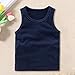 Tween Girls Athletic Tank Tops Active Sleeveless T-Shirt Soft Yoga Shirts for Kids Cotton Undershirt (Navy, 7-8 Years)
