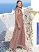 ANRABESS Womens Summer Casual Maxi Dress V Neck Ruffle Sleeve Long Dresses Fashion Flowy Tiered Boho Beach Vacation Sundress Rust Red White Dot Medium