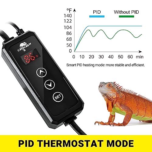 Cavachew JTC02 Dimming Thermostat Reptile, Thermostat For Reptile Heat Lamp Mats Bulbs thumb #2