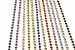 KAOYOO Crystal Rhinestone Close Chain Mixed 12 Colors Each 1 Yard.SS06/2.0mm/0.08",Golden Chain with Rainbow Rhinestone