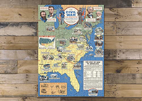 1000 Piece Adult Jigsaw Puzzle | 1966 | Civil War | Civic Education Service | Unique Gift | Jigsaw Games | Birthday Gifts #TOP1