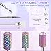 Makartt 7Pcs Nail Drill Bits, 3/32 Inch Dimond Sanding Bit Sets for Nail Drill E-File,Nail Drill Bit Sets Ceramic Acrylic Gel Bit Kit,Manicure Pedicure Remover Tools Salon Home DIY Use