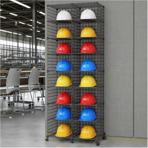 Caja de almacenamiento para cascos organizador de pie apilable con ruedas