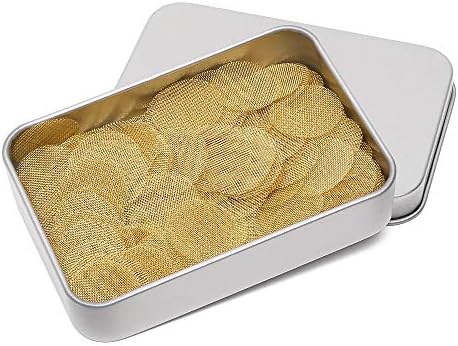 200 Pieces Pipe Screens Brass Screens, Premium 3/4 Inch Pipe Screens with Metal Box