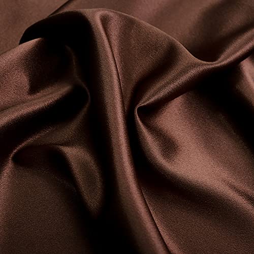 Yiemoge Satin Photography Background Silk, Glossy Fabric Cloth Backdrops for Goods, Crafts, Jewelry, Cosmetics, Food Photoshoot and Flat Lay (Brown, 3.3×2.5ft/100×75cm)