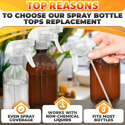 Image of ALPENKOK 6 Pack Spray Nozzle for Bottles, Trim-To-Fit Tube; Plastic (Clear)