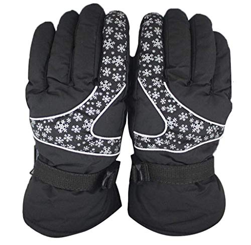 Targogo Unisex Wasserdicht Ski Handschuhe Erwachsene Gemütlich Outdoor Mädchen Skihandschuhe Fausthandschuhe (Color : Schwarz, Size : One Size) Cover