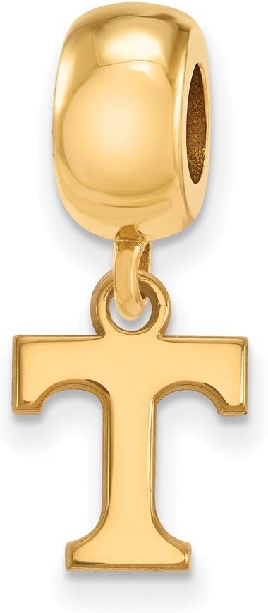 Tennessee Bead Charm Extra Small (3/8 Inch) Dangle (Gold Plated)