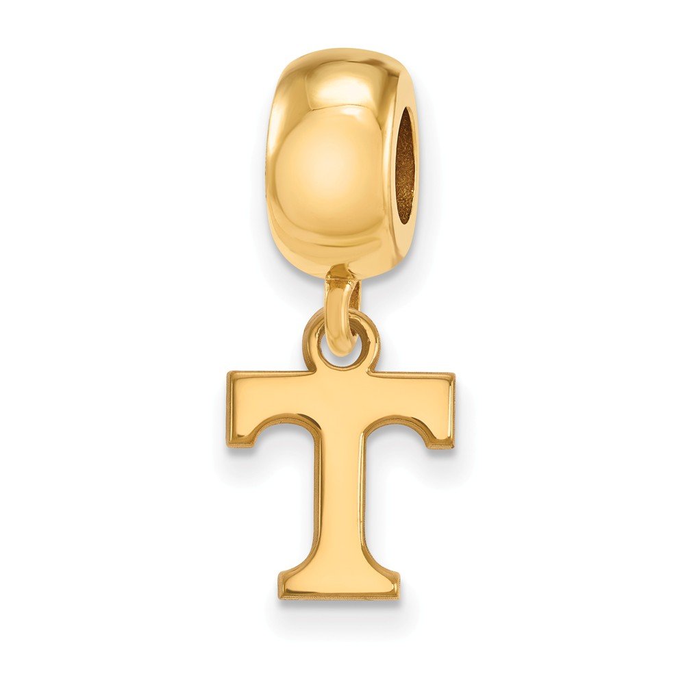 Tennessee Bead Charm Extra Small (3/8 Inch) Dangle (Gold Plated)