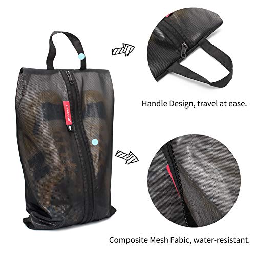 Image of pack all Shoe Bag for Travel, Water-Resistant Shoe Pouch for Gym, Odor-Resistant Soccer Cleats Bag for Sport, Black, 1 Pack