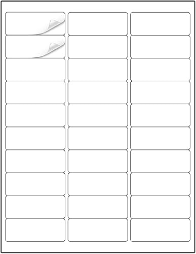 Methdic Etiquetas de dirección de 1 pulgada x 2-5/8 pulgadas, 900 etiquetas de papel adhesivo para impresora láser/inyección de tinta etiquetas de