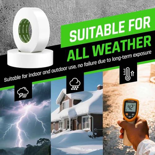Image of Electrical Tape,3 /4 in x 66ft, White, 10-Pack,Industrial Grade Vinyl Tape | 0.75 in x 66 FT High Temp Electric Tape Under 600V for All Weather - UV Protection - Flame Retardant