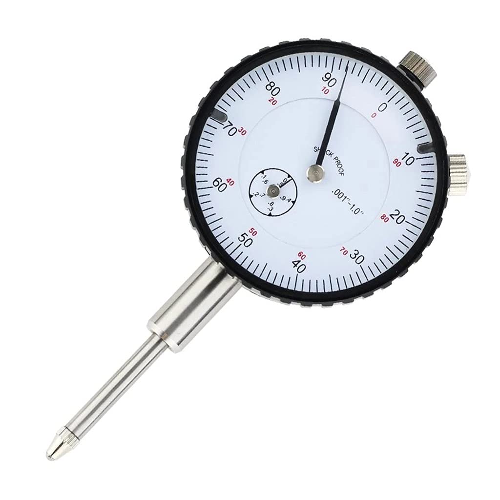 0.001 Dial Indicator， 0-1" Inch Measuring Range and .0001 inch Resolution dial Gauge Indicator with ，Locking Screw