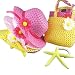 3 Girls Tea Party Sun Hat and Purse Sets. Includes 3 Purses & 3Daisy Flower Sunhats（Random Color）