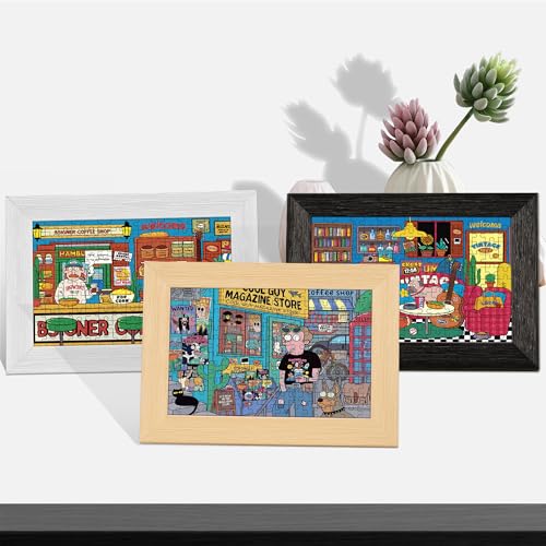 KALEIDOMINI-150 piezas Mini Rompecabezas para adultos - Serie Ilustración 2 Puzzle, 6 x 4 pulgadas, 3 paquetes, mini rompecabezas desafiantes pequeños miniatura 6