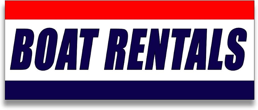 Boat Rentals Vinyl Banner Size Options Small - 24x60