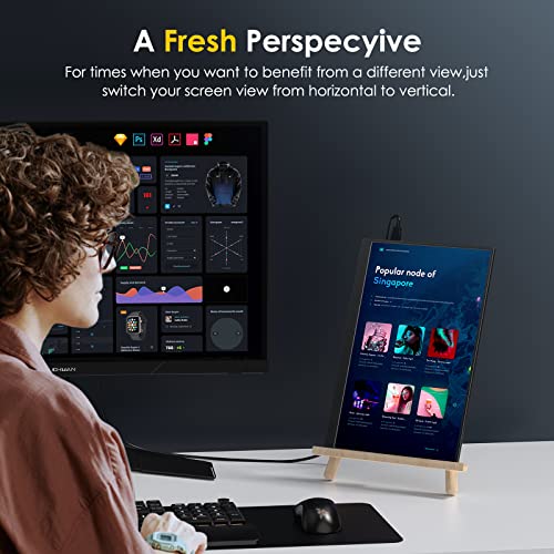 MNN 2.5K Portable Monitor 13.3" 2560x1600P UHD USB-C HDMI Laptop Monitor, 100% sRGB IPS Computer Gaming Display HDR Travel Monitor w/Speakers & Smart Cover for Laptop Xbox PS5 Switch PC Phone - 10