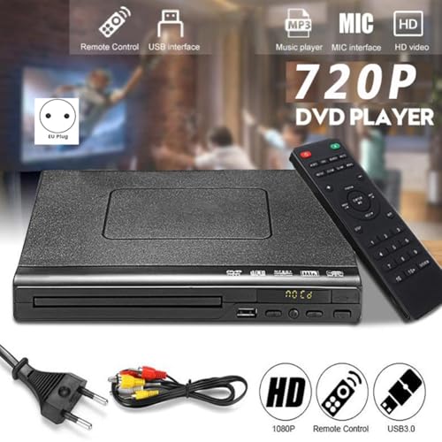 Lecteur dvd de bureau 1080p haute durabilité avec sortie av plige eu