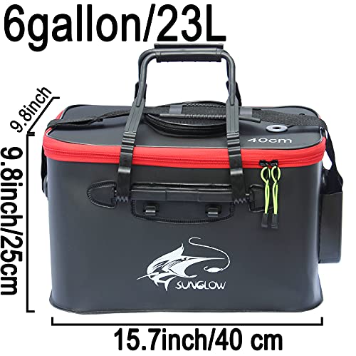 image for Grneric Fishing Bucket, 6Gallon/8Gallon/10Gallon Foldable,Live Fish Ba